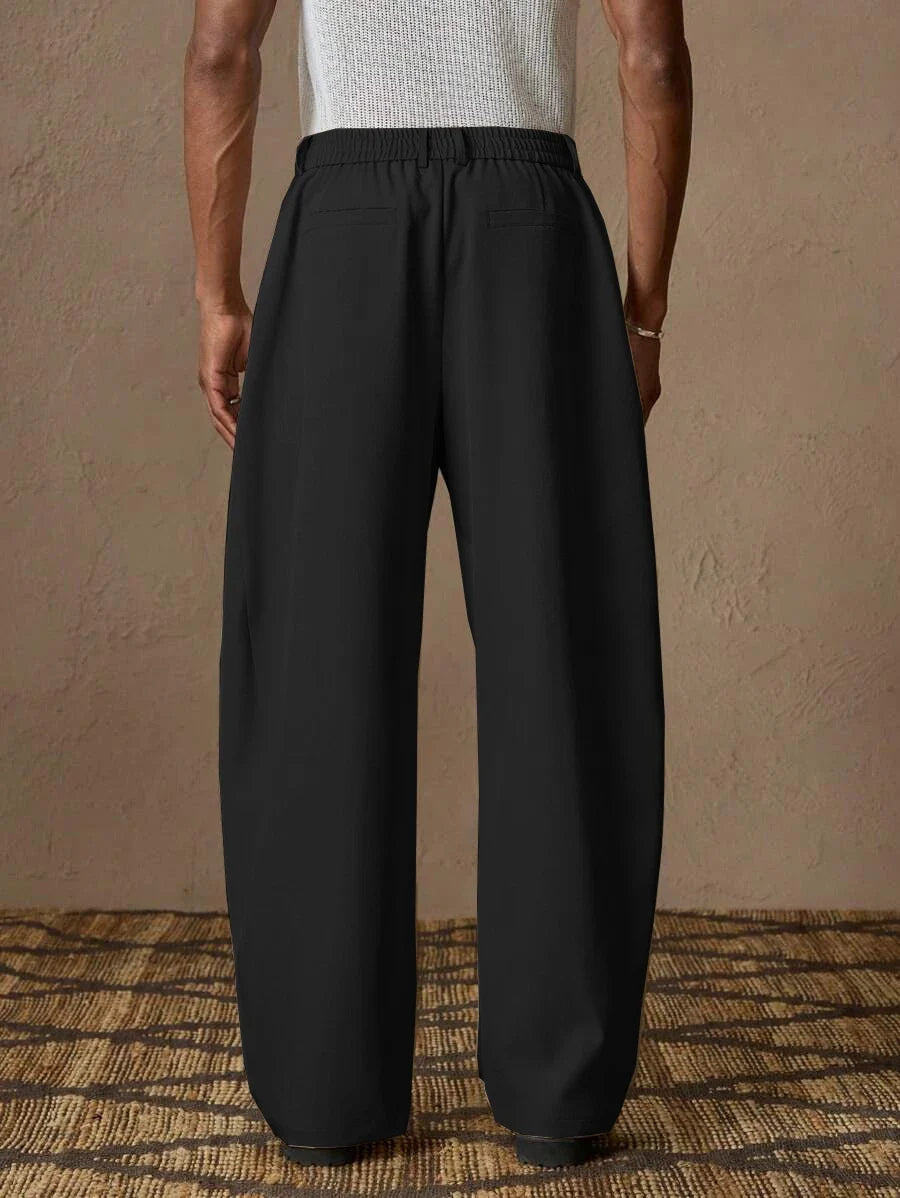 Men's Pleated High-Waisted Dress Pants