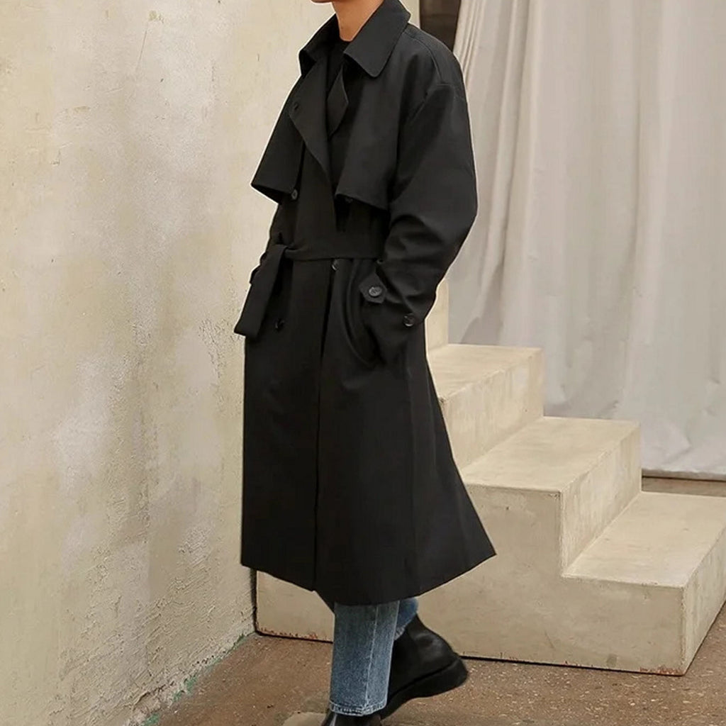 Men's Extended-Length Trench Coat