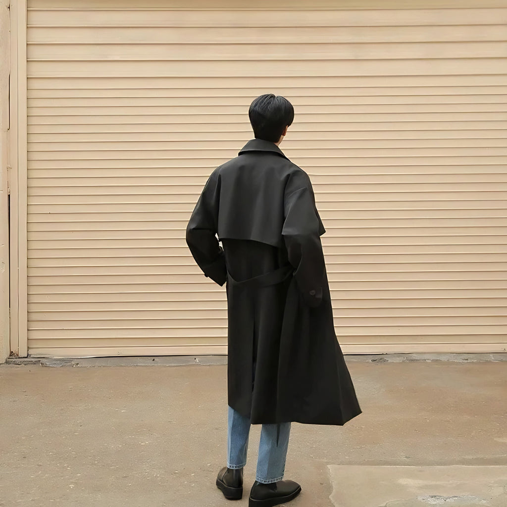 Men's Extended-Length Trench Coat