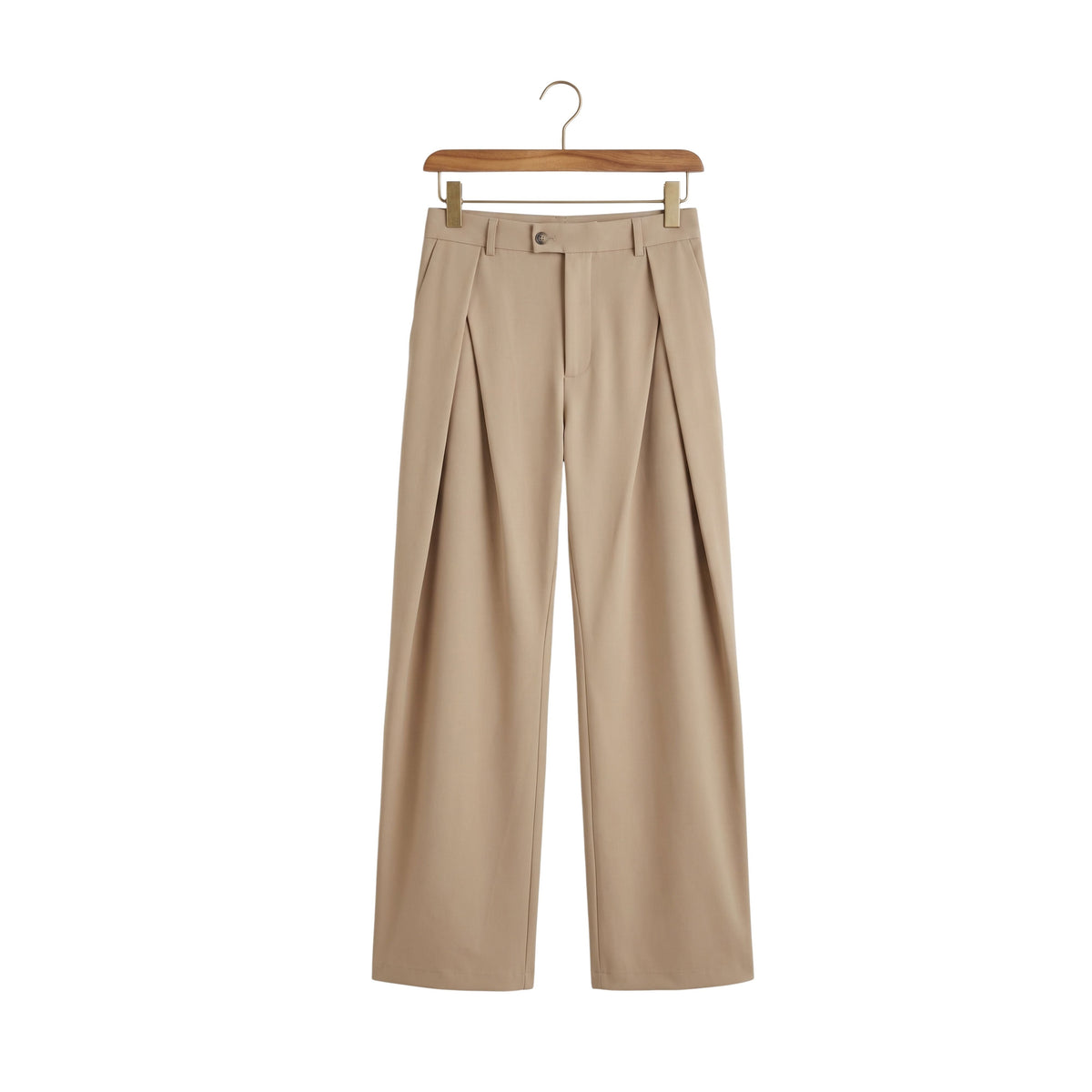 Men's Pleated High-Waisted Dress Pants