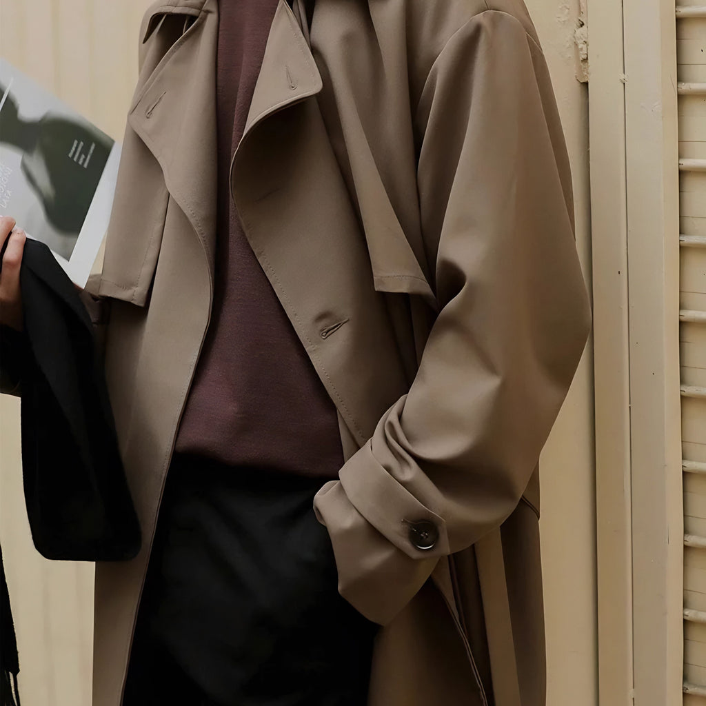 Men's Extended-Length Trench Coat