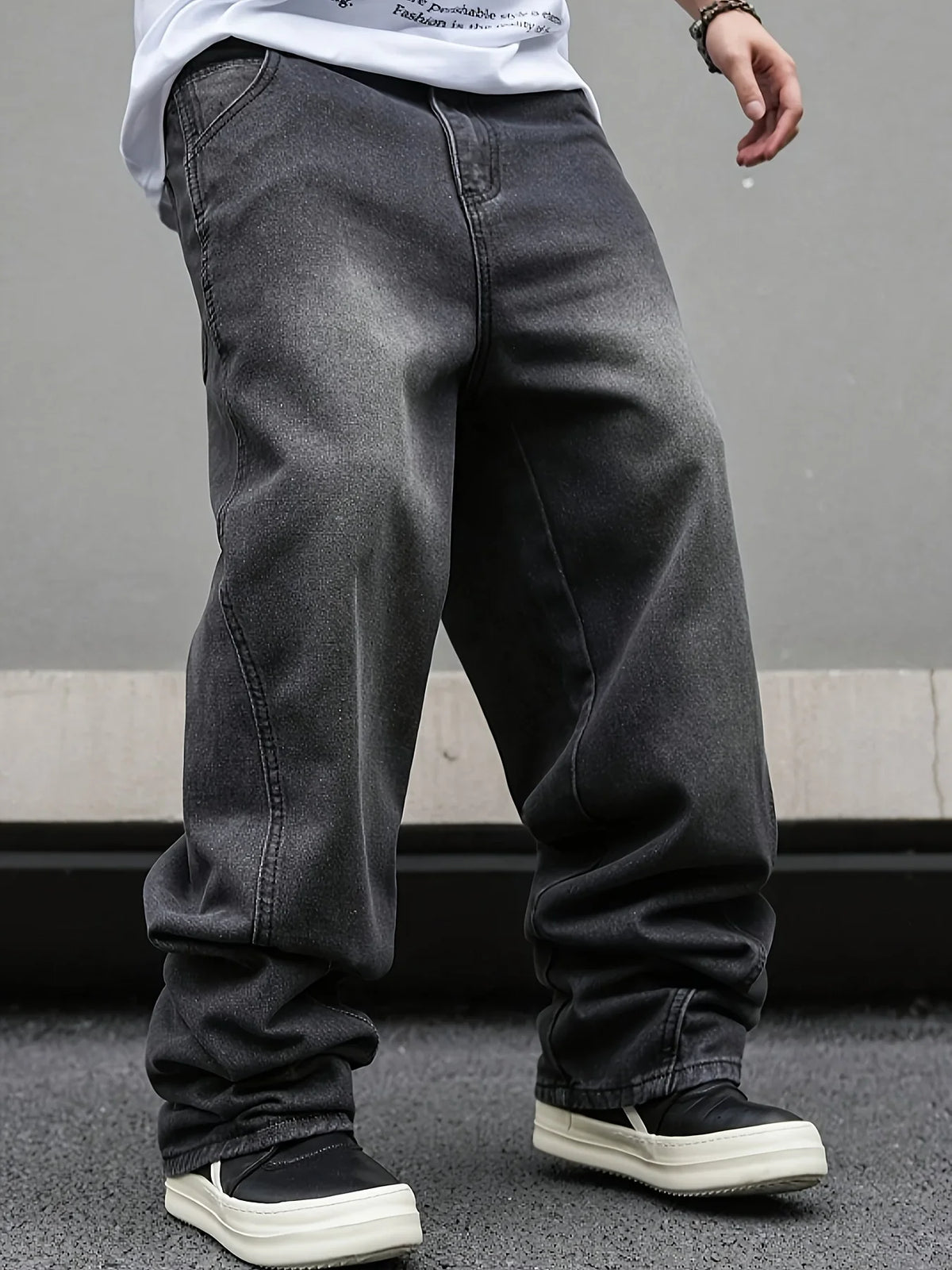 Men's Pleated Micro Flared Jeans
