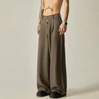 Men's Wide-Leg Pleated Trousers