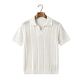 Men's Retro Mesh Knitted Polo Shirt