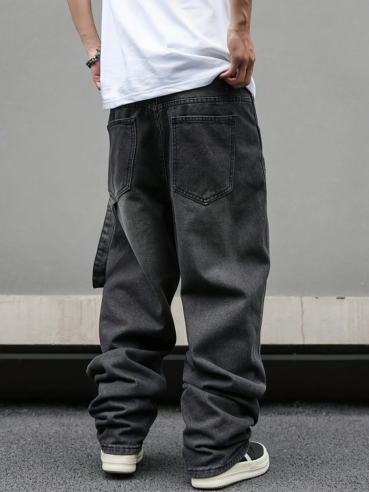 Men's Pleated Micro Flared Jeans