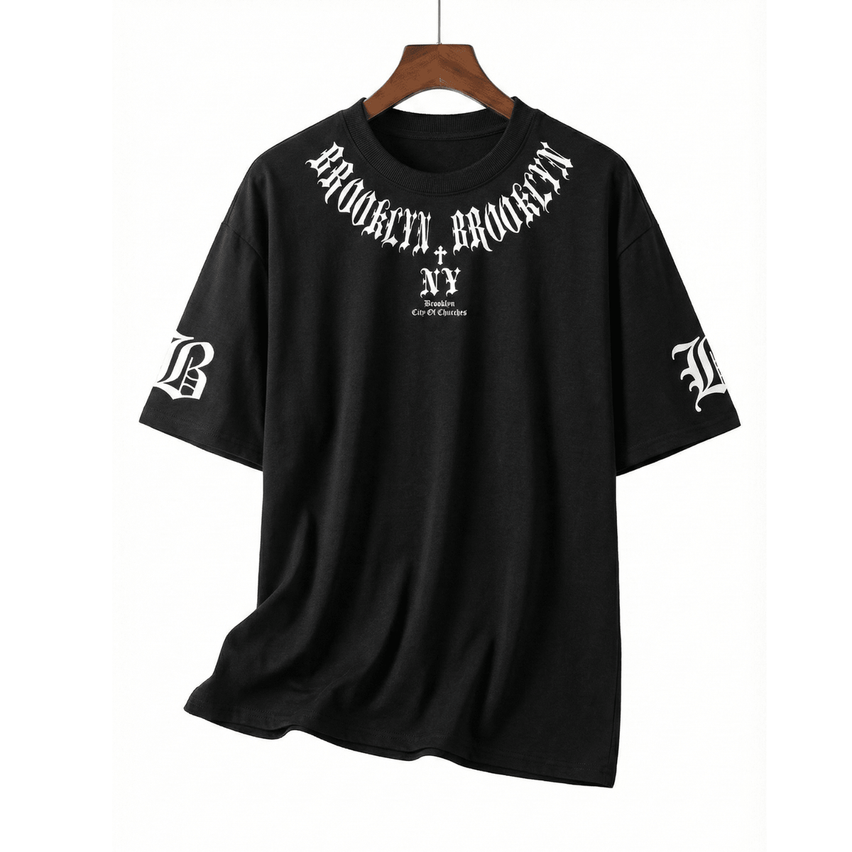 Men's 3D Letter Graphic Long Sleeve Tee